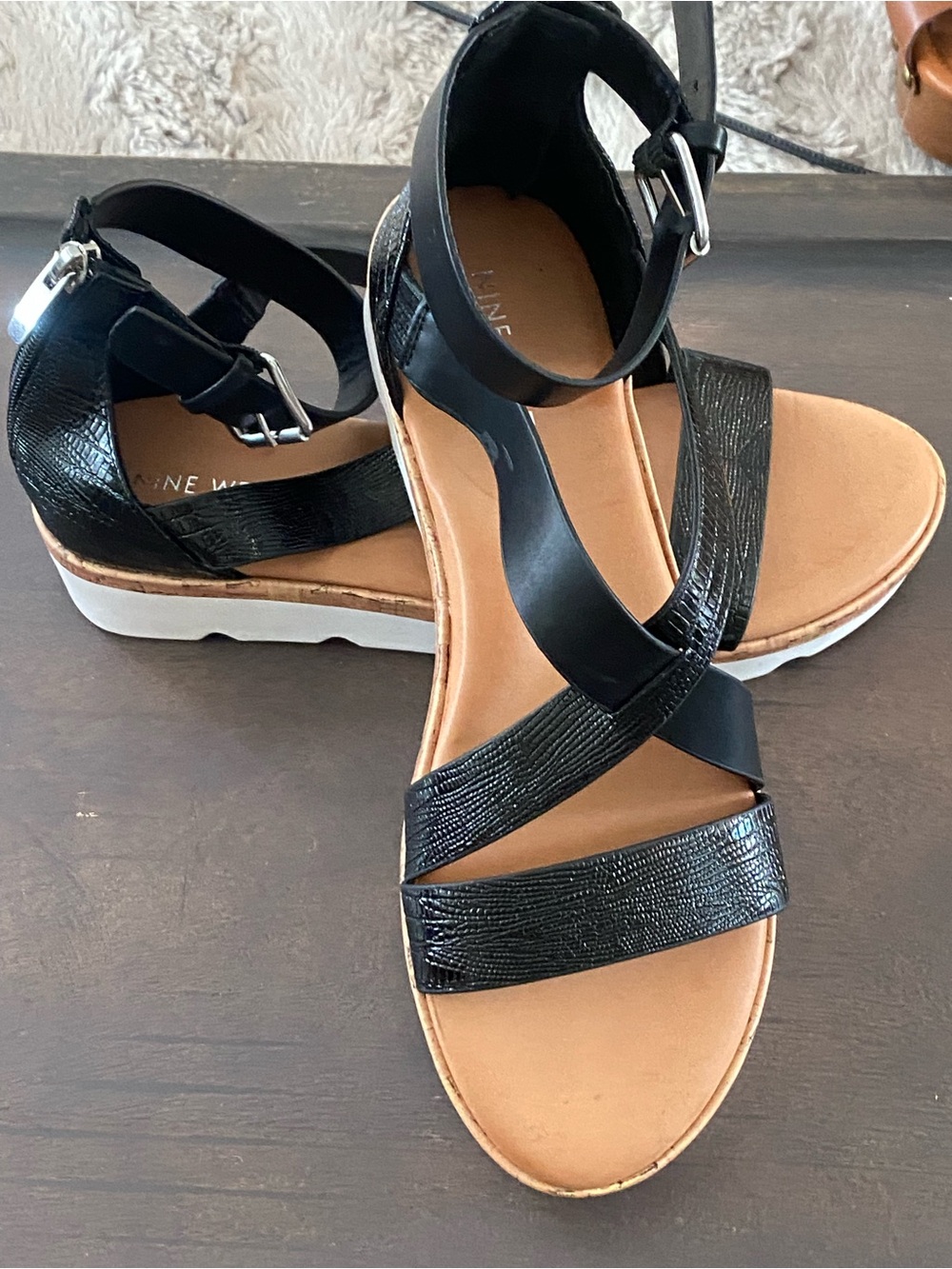 Nine West Black BEEME3 Sandals - Picture 1 of 10